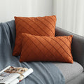 Axyaa Sueded Diamond Pattern Pillow Cover in Sunset Tones