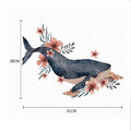 Whimsical Whale Wall Decals by Axyaa - Underwater Theme Stickers for Kids Room
