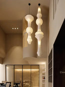 Axyaa Wabi-sabi Noguchi Chandelier Rice Paper Lamp Medieval Villa Hall