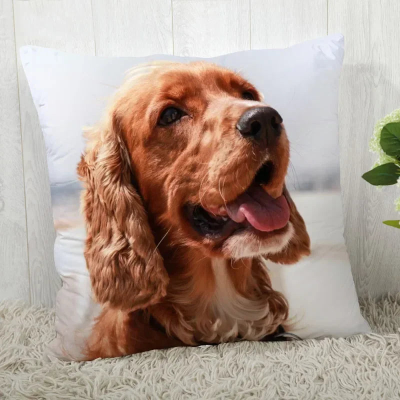 Axyaa Cocker Spaniel Sofa Cushion Cover - Creative and Simple Home Decor