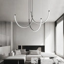 Axyaa Modern U-shaped LED Chandelier for Restaurant and Exhibition Hall