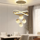 Axyaa LED Round Iron Ceiling Chandelier Pendant Lights