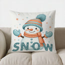 Axyaa Snowy Winter Trees Star Pillow Cover
