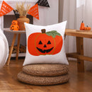Embroidered Pumpkin Halloween Pillowcase by Axyaa - Cotton Throw Cushion Cover