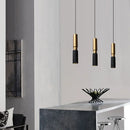 Axya Retro Industrial LED Pendant Lamp - Black Stone Chandelier