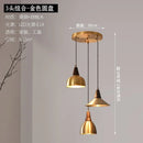 Axyaa Metal Wood Pendant Light: Modern Nordic Artistic Dining Room Lamp