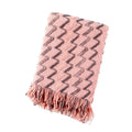 Axyaa Khaki Jacquard Knit Throw Blanket - Vintage Style, Soft & Cozy Acrylic