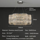 Axyaa Crystal Chandelier - Elegant Light Luxury Style for Living Room, Hall, Restaurant