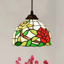 Axyaa European Stained Glass Pendant Chandelier Light Fixture Home Decor