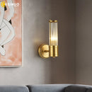 Axyaa Copper Indoor Wall Sconce Light E14 Base Fixture for Bedroom Living Room Hallway