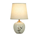 Axyaa White Ceramic Chinese Table Lamps - Modern LED Dimming Desk Light