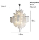 Axyaa Tassel Pendant Aluminum Chain Chandelier for Living Room Kitchen