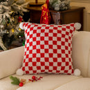 Axyaa Christmas Plaid Jacquard Pillow Cover - 45x45cm