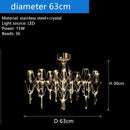 Axyaa Crystal Pendant Light: Modern Luxury Starry Sky Cubic Lighting for Home Decor