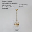 Axyaa French Style LED Crystal Chandeliers for Home Decor Lighting