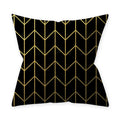 Axyaa Golden Black Pattern Decorative Cushion Cover 45*45CM for Home Sofa Car