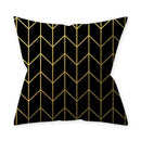 Axyaa Golden Black Pattern Decorative Cushion Cover 45*45CM for Home Sofa Car