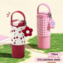 Axyaa Cute Tumbler 750ML Vacuum Insulated Stainless Steel Thermos Bottle