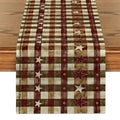 Axyaa Wood Grain Table Runner: Farmhouse Dining Decor for Holiday Parties & Home Tables