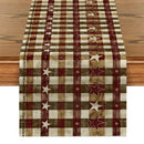 Axyaa Wood Grain Table Runner: Farmhouse Dining Decor for Holiday Parties & Home Tables