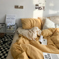 Axyaa Solid Fashion Bedding Set for Twin Full Queen Size Duvet Cover Pillowcases