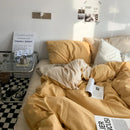 Axyaa Solid Fashion Bedding Set for Twin Full Queen Size Duvet Cover Pillowcases