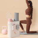 Axyaa Yoga Mat Storage Organizer: Multi-Pocket Home Gym Rack, Large Capacity, Solid Color