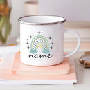 Axyaa Rainbow Enamel Mug for Kids - Personalized Drinkware Gift