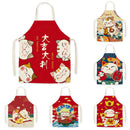 Axya Japanese Cartoon Lucky Cat Chef Apron Waterproof Bib Kitchen Supplies