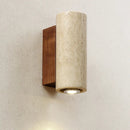 Axyaa Yellow Travertine Wall Light: Elegant Marble Decor Sconce for Living Room, Bedroom, and More