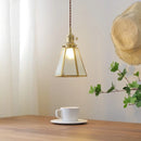 Axyaa Glass Copper Pendant Lamp for Modern Home Decor and Lighting