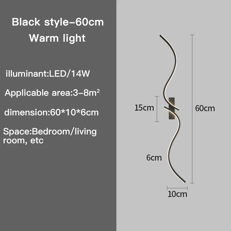 Axyaa LED Wall Sconce Minimalist Bedroom Bedside Light Fixtures