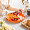 Axyaa Multicolor Blue Spiral 6/12 Piece Small Dessert Plate Set for Fruit/Bowl