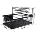 Axyaa 2-Tier Dish Drying Rack Shelf Kitchen Organizer Bowl Drainer Storage Rack