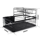Axyaa 2-Tier Dish Drainer Rack with Drained Board