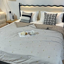 Axyaa Summer Cotton Quilt: Wrinkled Yarn Air Conditioner Thin Quilt, Machine Washable