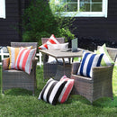 Axyaa Farmhouse Stripe Black White Throw Pillow Covers Waterproof Outdoor Cushion Covers