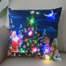 Axyaa LED Xmas Throw Pillows 18x18 inch - Cartoon Christmas Decoration