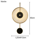 Axyaa Marble Shell Wall Lamp: Retro Minimalist LED Indoor Lighting for Living Room, Bedroom