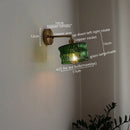 Axyaa LED Copper Glass Wall Light Fixture Retro Style Mirror Bar Lamp