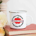 Axyaa Custom Teacher Name Enamel Mug Handle Drinkware Gift