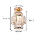 Axyaa Crystal LED Ceiling Lamps: Minimalist Lighting Fixtures for Bedroom, Living Room, Corridor