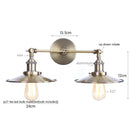 Axyaa Industrial Pink LED Wall Light with Pull Chain Switch - Two Heads Industrial Bedroom Lamp