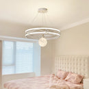 Axyaa Modern Luxury Ring Chandelier for Living Room, Bedroom, Study - Nordic Style LED Lighting