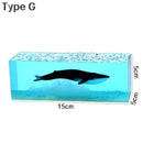 Axyaa Marine Whale Shark Diver Cube LED Table Lamp Resin Decorations Night Lights