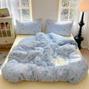 Axyaa Queen Size Strawberry Bedding Set: Duvet Cover, Bed Sheet, Pillowcase