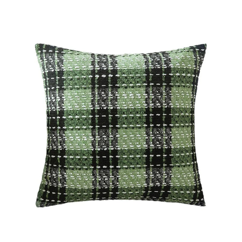 Axyaa Checked Cushion Cover Home Decor Pillow for Living Room
