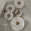 Axyaa Marble LED Wall Lamp Gold Aluminium Art Deco Sconce for Hotel Aisle