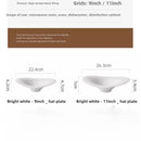 Axyaa White Ceramic Soup Plate - High-end Deep Dish Irregular Shaped Bowl