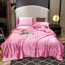 Axyaa Embroidered Washed Silk Ice Silk Tencel Summer Quilt - Fade-Resistant, Cool